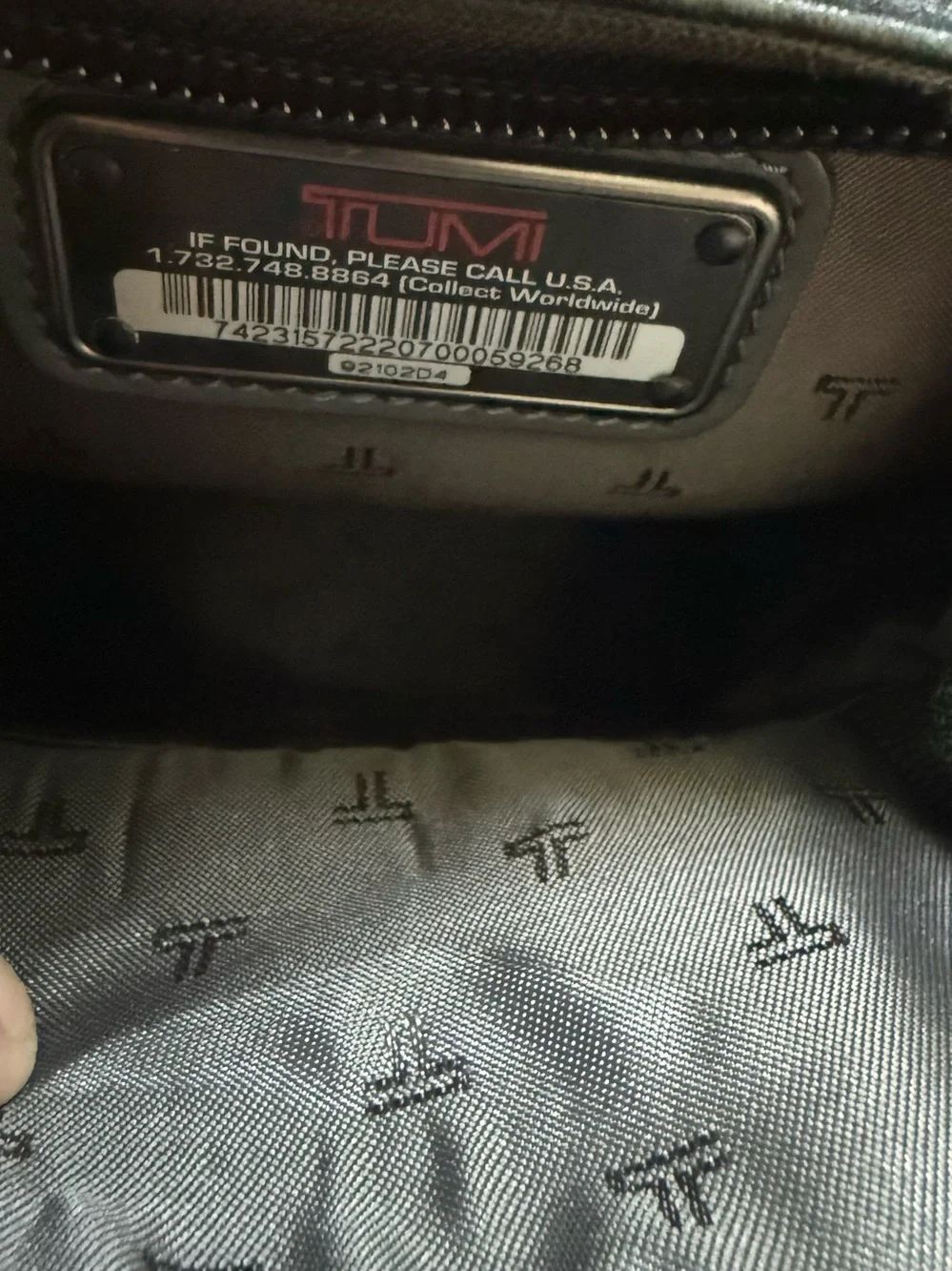TUMI Leather Crossbody Bag - Black